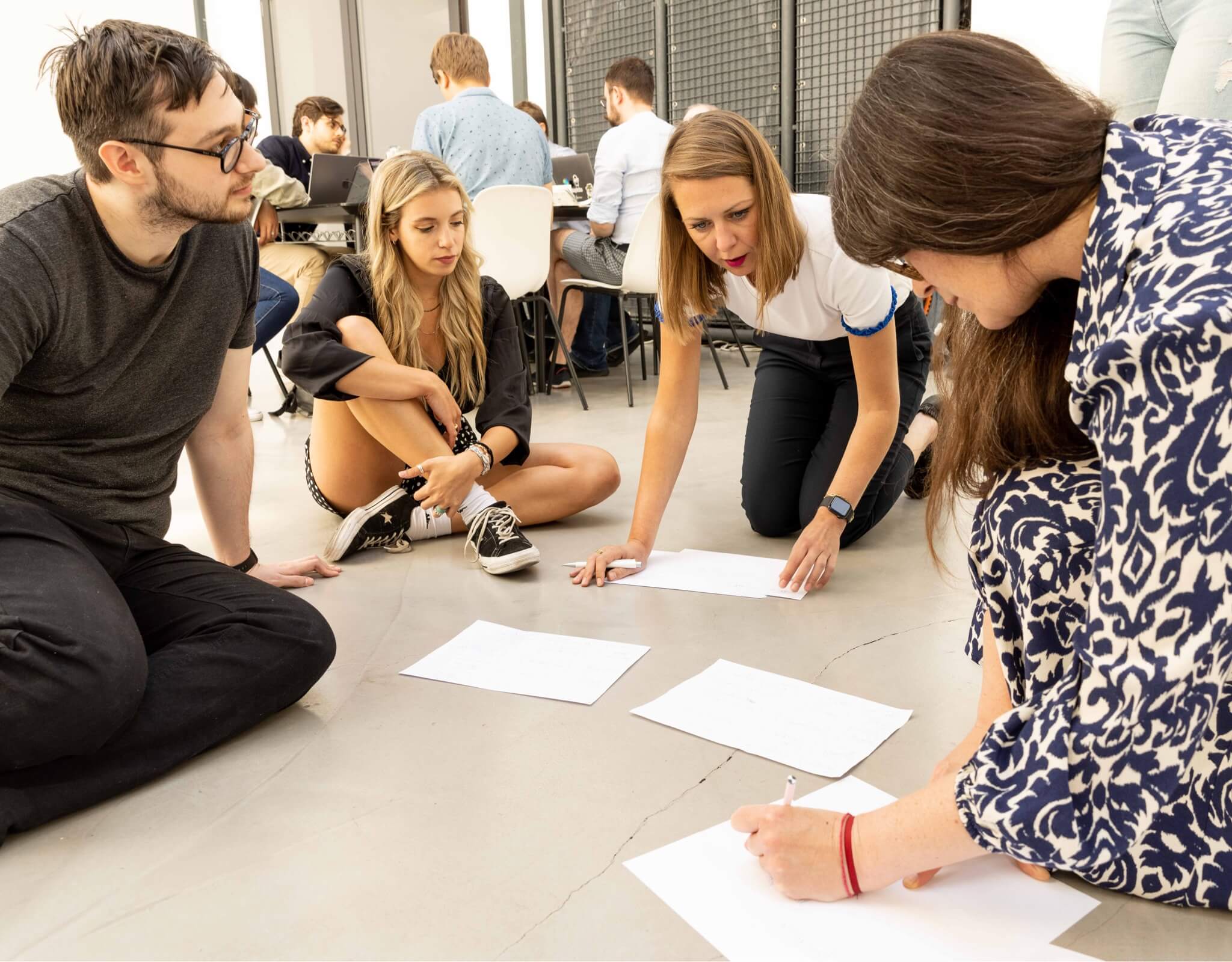 Workshop attendees brainstorming